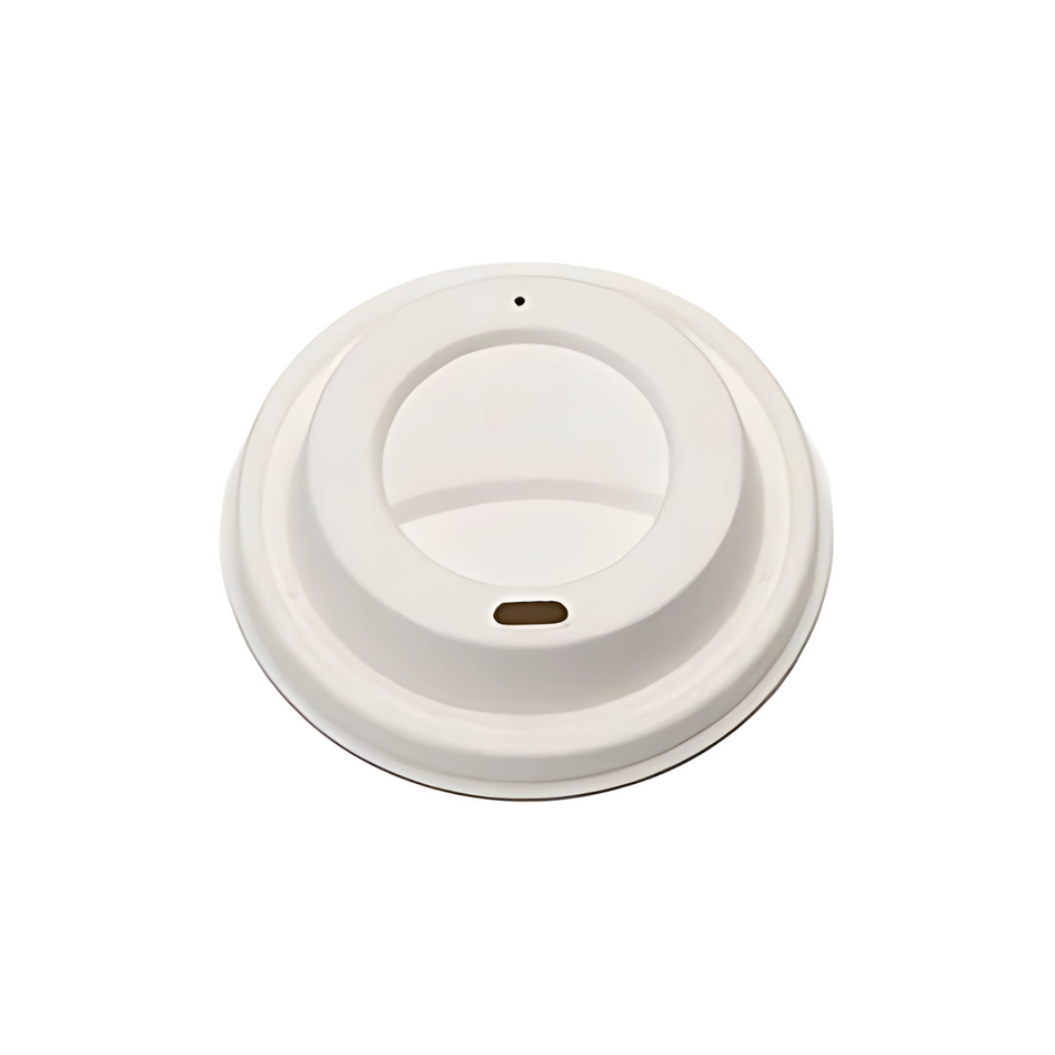 Compostable Fiber Hot Cup Lids - 90 mm