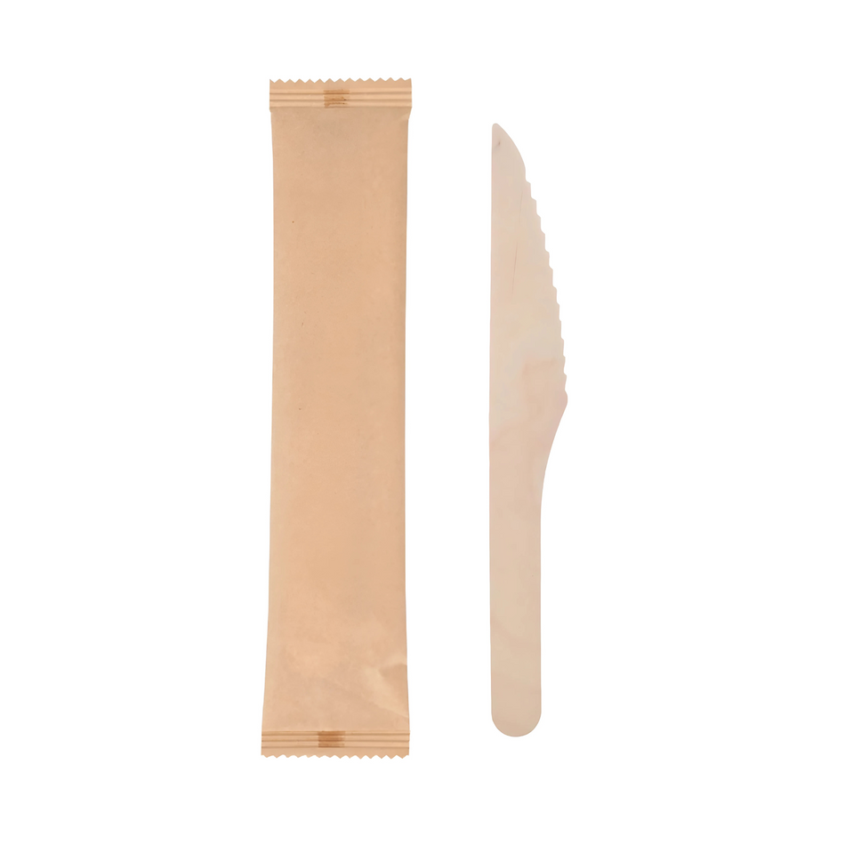 Individually Wrapped Wooden Knife