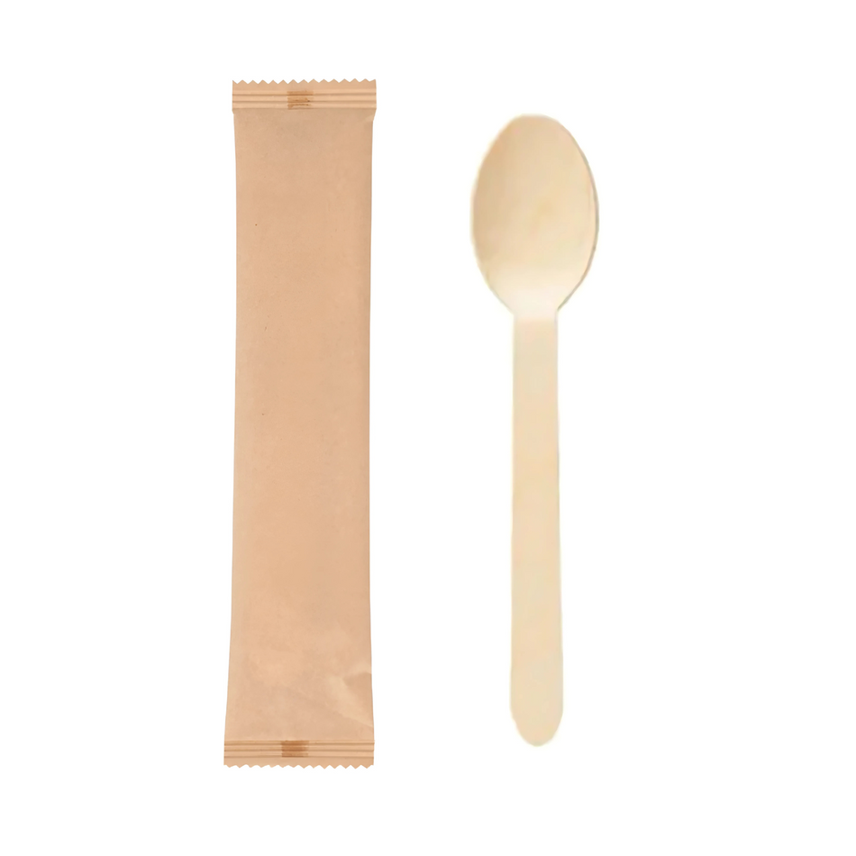 Individually Wrapped Wooden Spoon