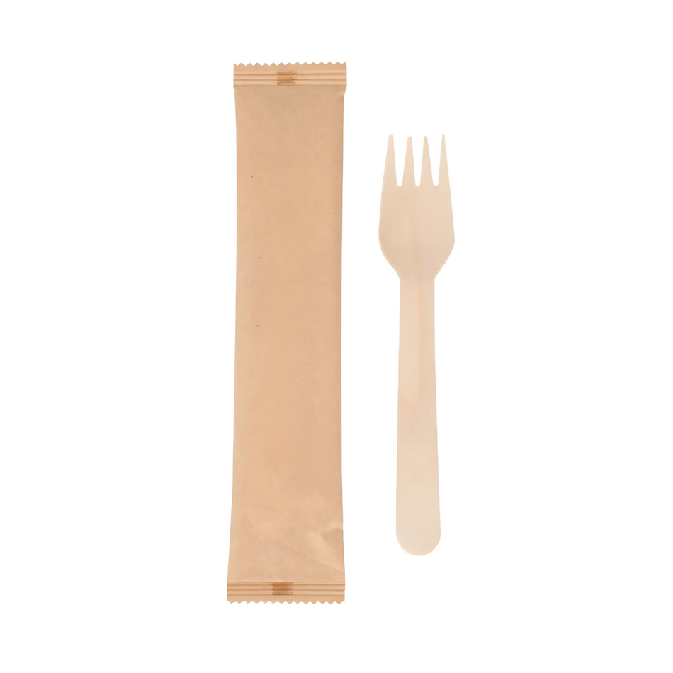 Individually Wrapped Wooden Fork